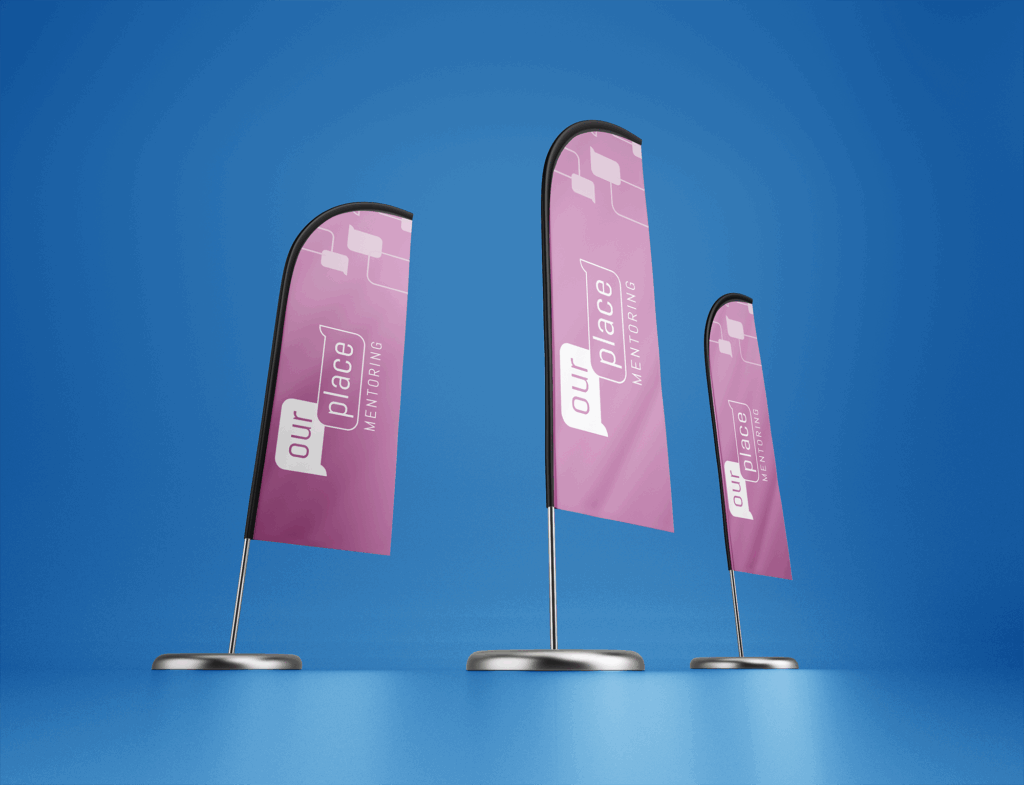 Feather promotional flags