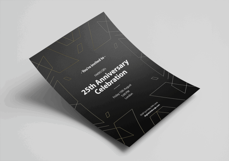 Foiled presentation cards