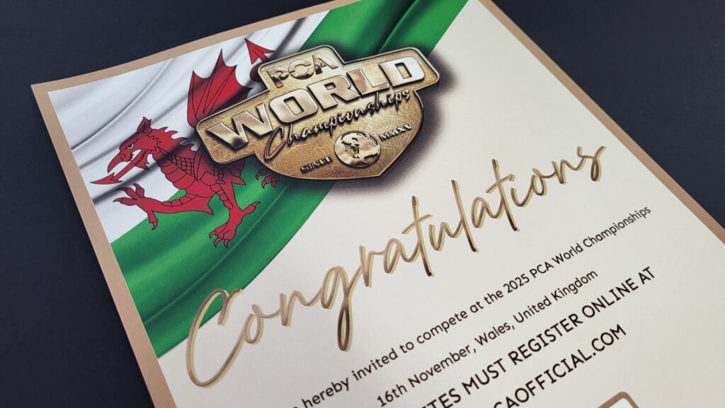 PCA Worlds Certificate