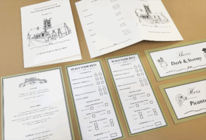 Full set of wedding stationery