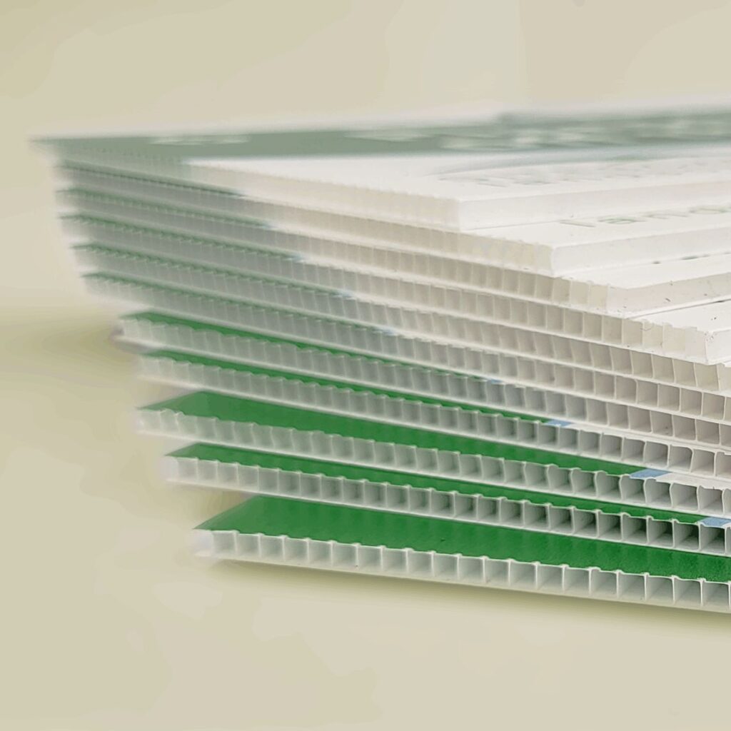 Printed Correx boards produced by Printmonster.