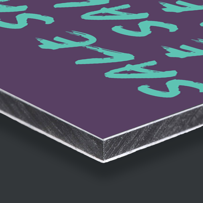 Dibond aluminium composite sign for outdoor use