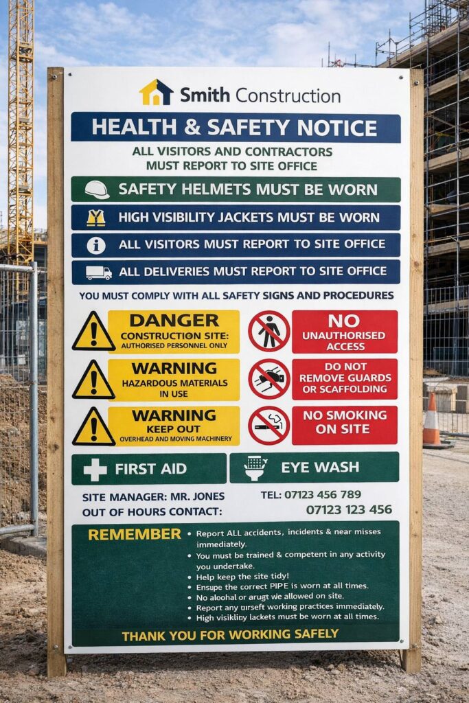 printed site board for construction printmonster