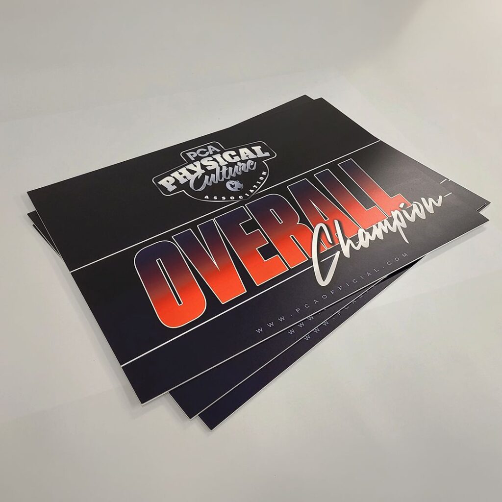 Foamex board printing in 3mm and 5mm thicknesses showing popular display sizes for indoor signage by Printmonster