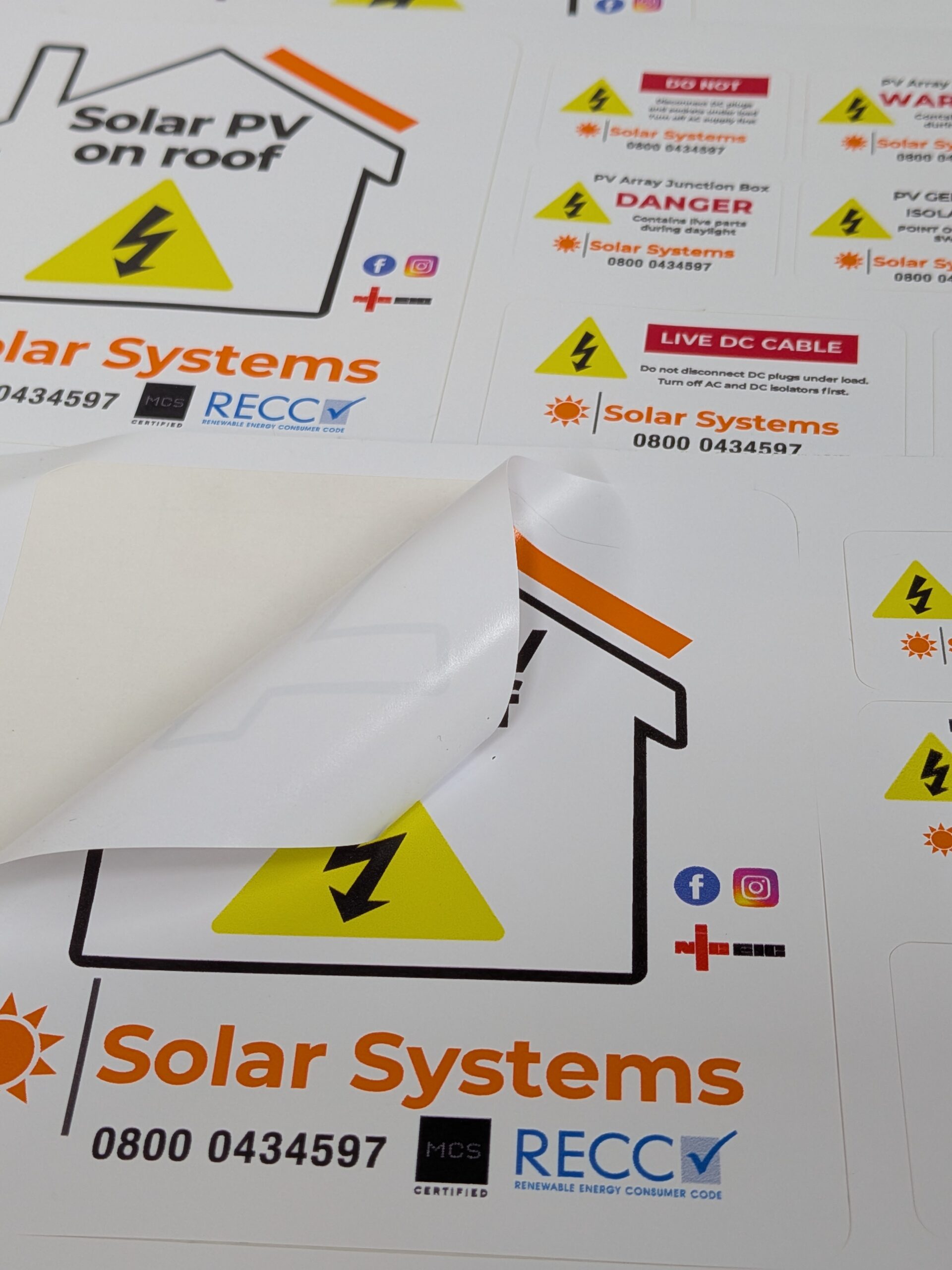 High quality vinyl sticker printing with vibrant colours