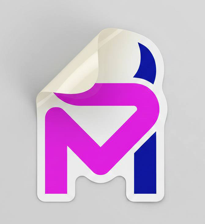 Close‑up of kiss‑cut labels showing clean edges