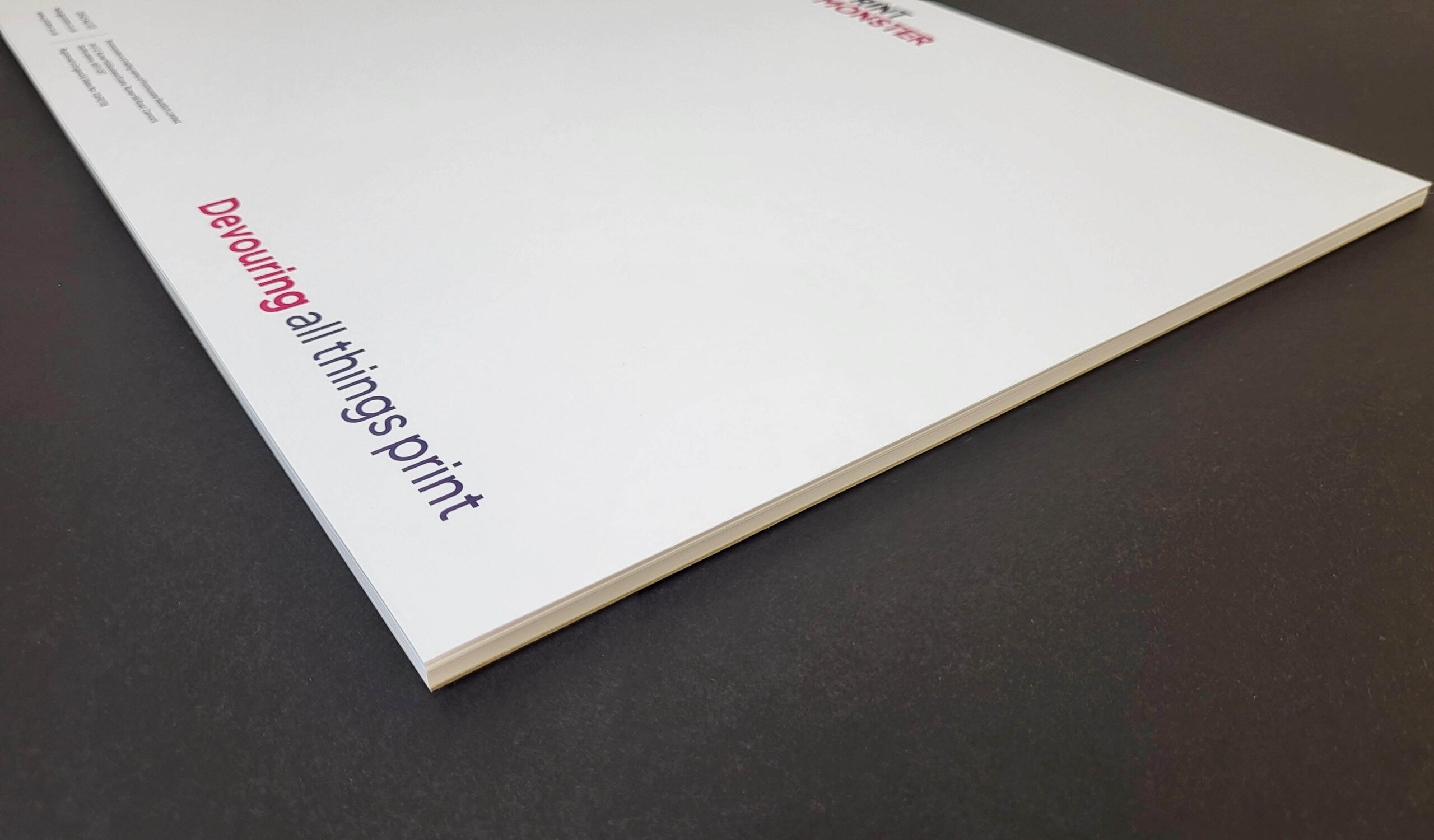 Branded notepad printing displayed with custom designs and premium paper options.