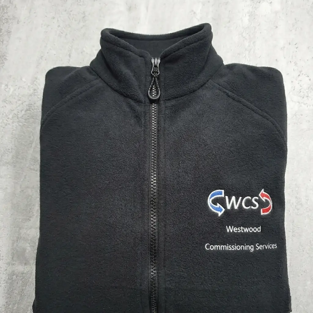 Branded fleece work jackets for staff uniforms in Staffordshire and the West Midlands