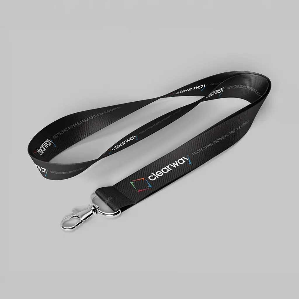 Branded lanyards printed with company logos at Printmonster in Cannock