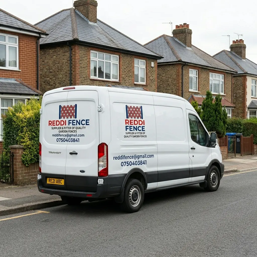 Professional tradesman vehicle graphics applied to a work van, showcasing clear branding and contact details.