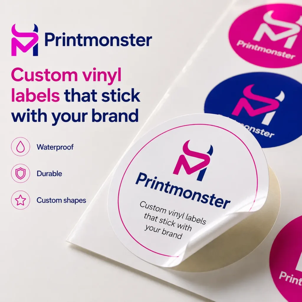 Custom vinyl stickers printed for businesses across the West Midlands