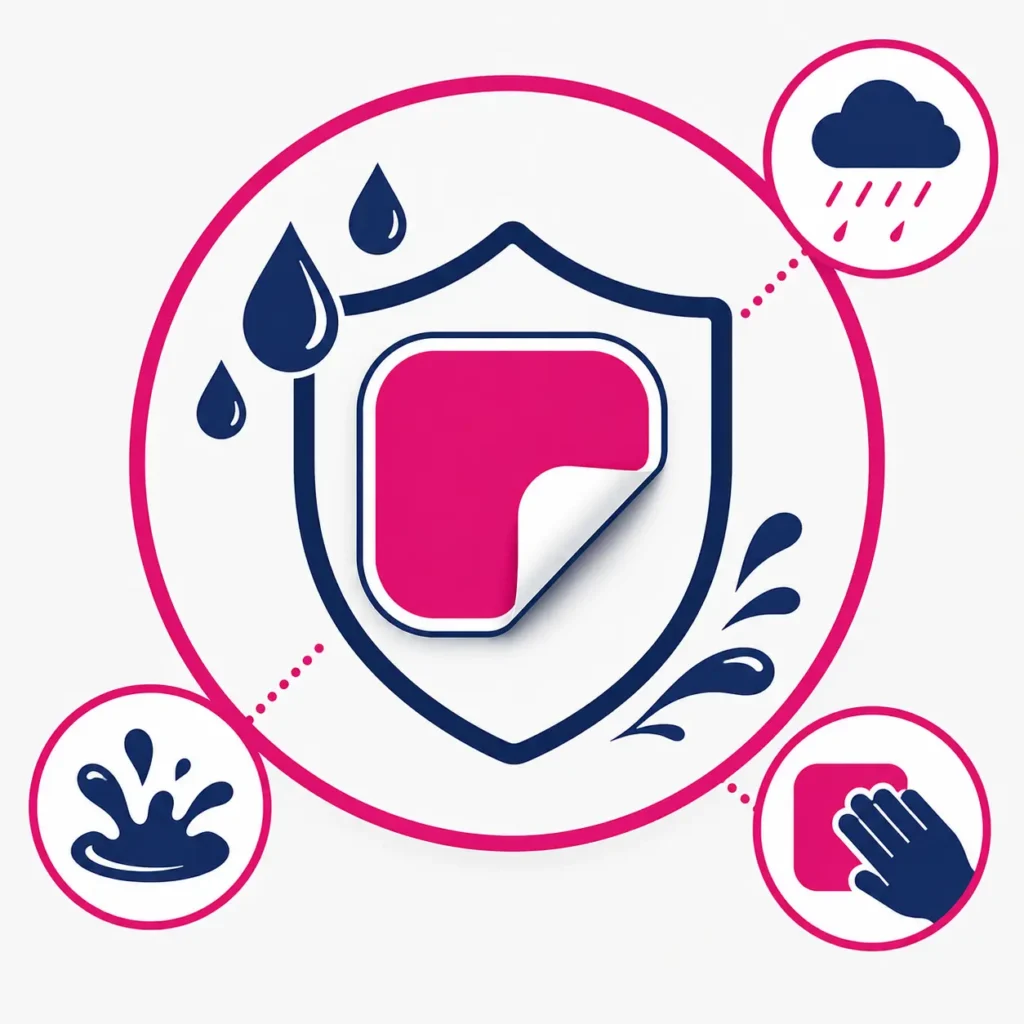 Custom waterproof stickers ready for business use