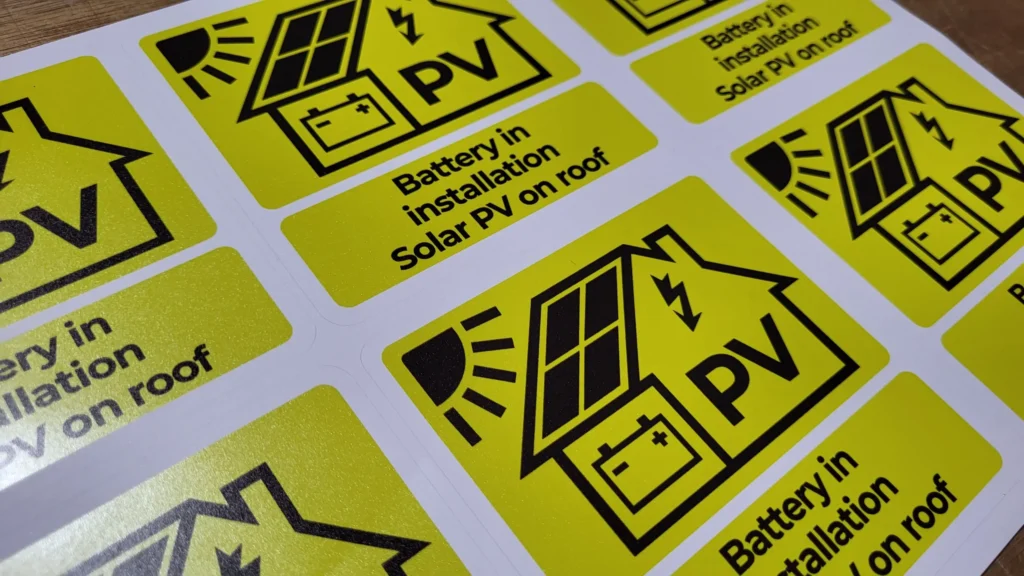 Vinylstickers with round corners supplied on sheets