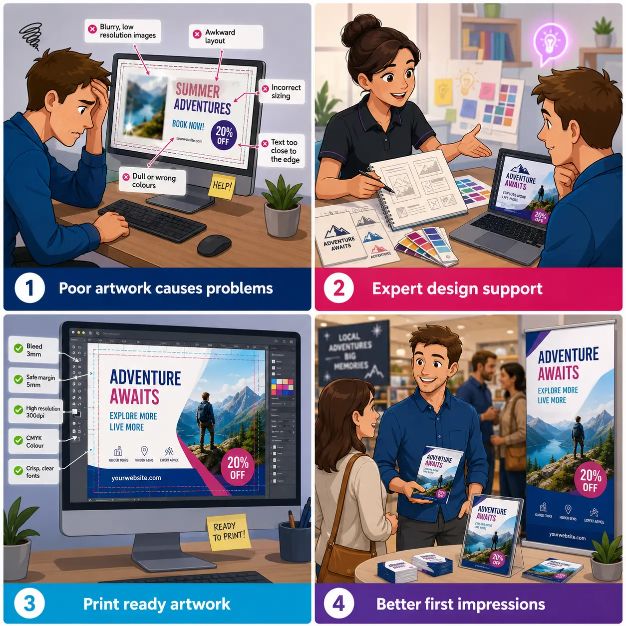 Print design support for a business in the West Midlands