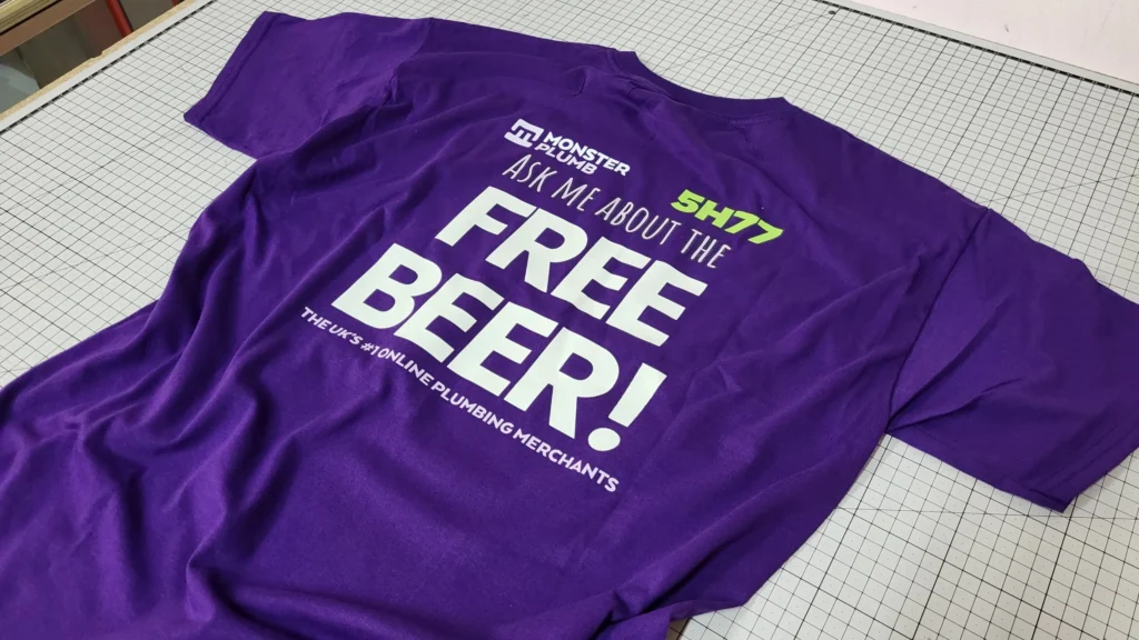 Printed workwear produced for Monster Plumb