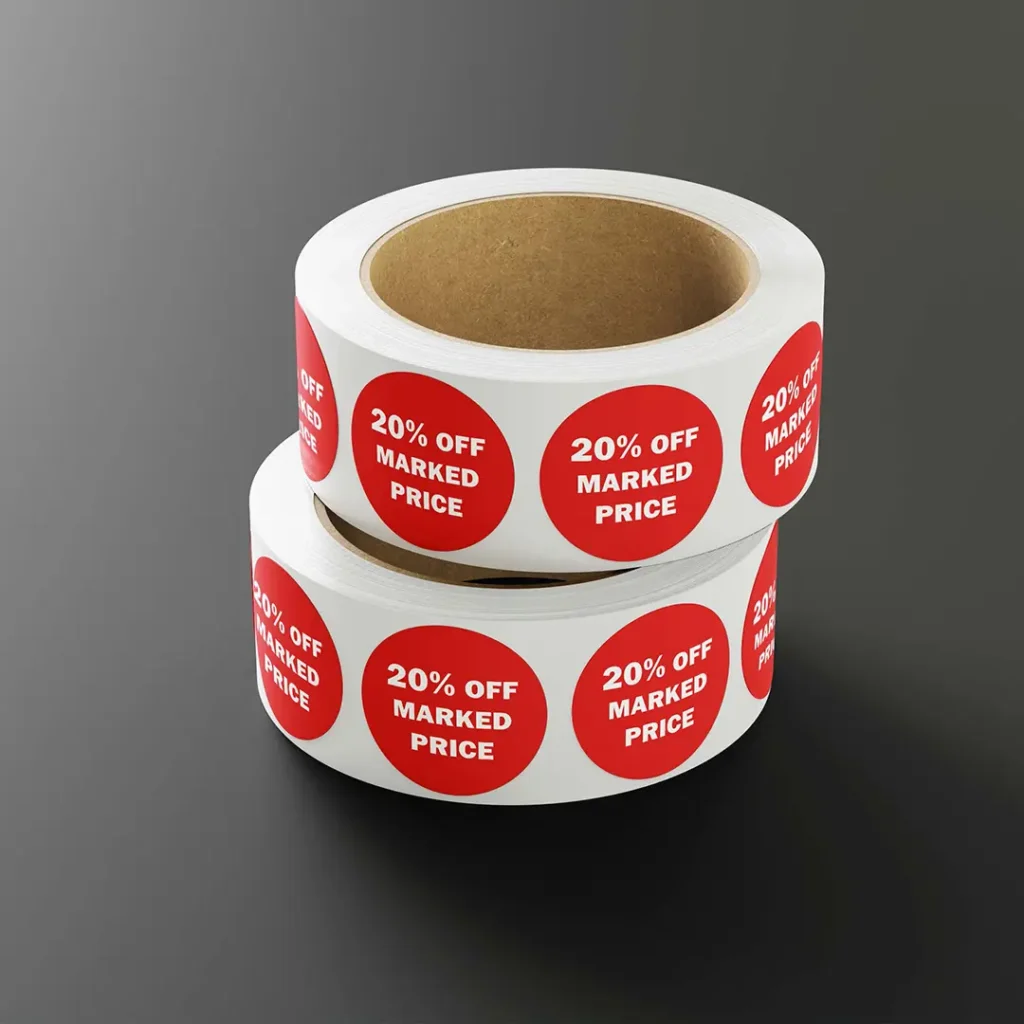 labels supplied on rolls