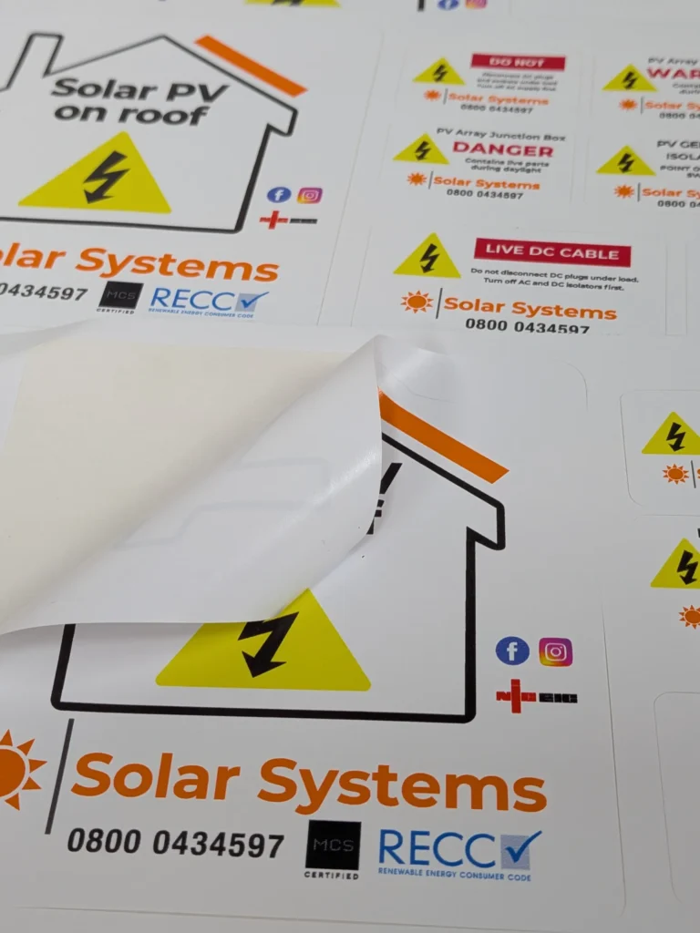 Custom vinyl stickers printed by Printmonster in Cannock