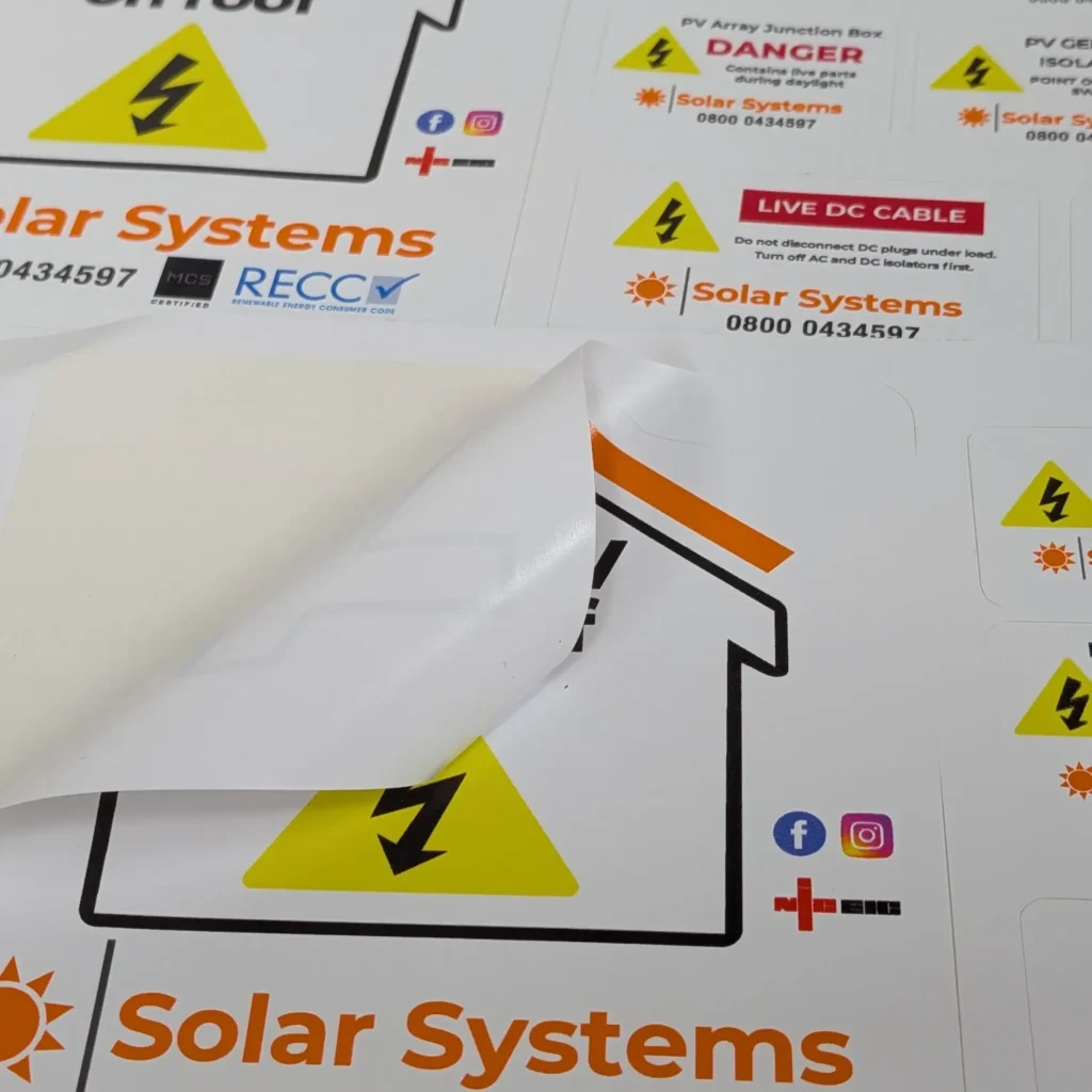 Custom vinyl stickers printed by Printmonster in Cannock