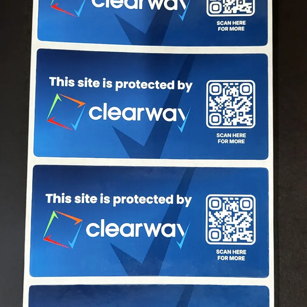 Vinyl stickers printed for local businesses in the West Midlands