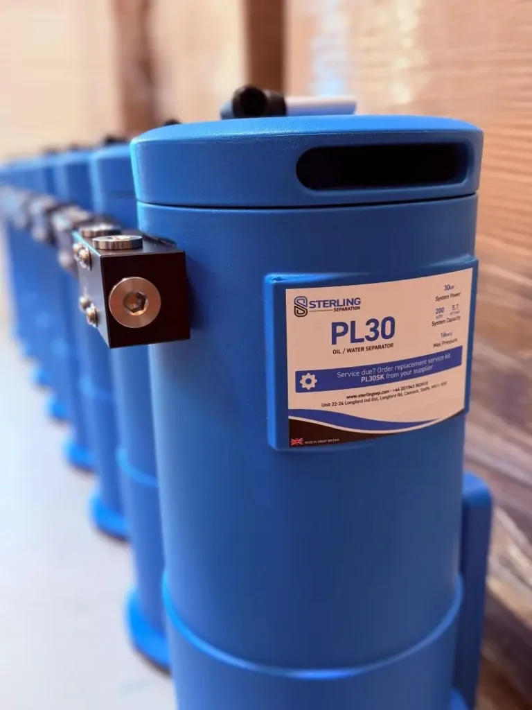 printed product label on filter