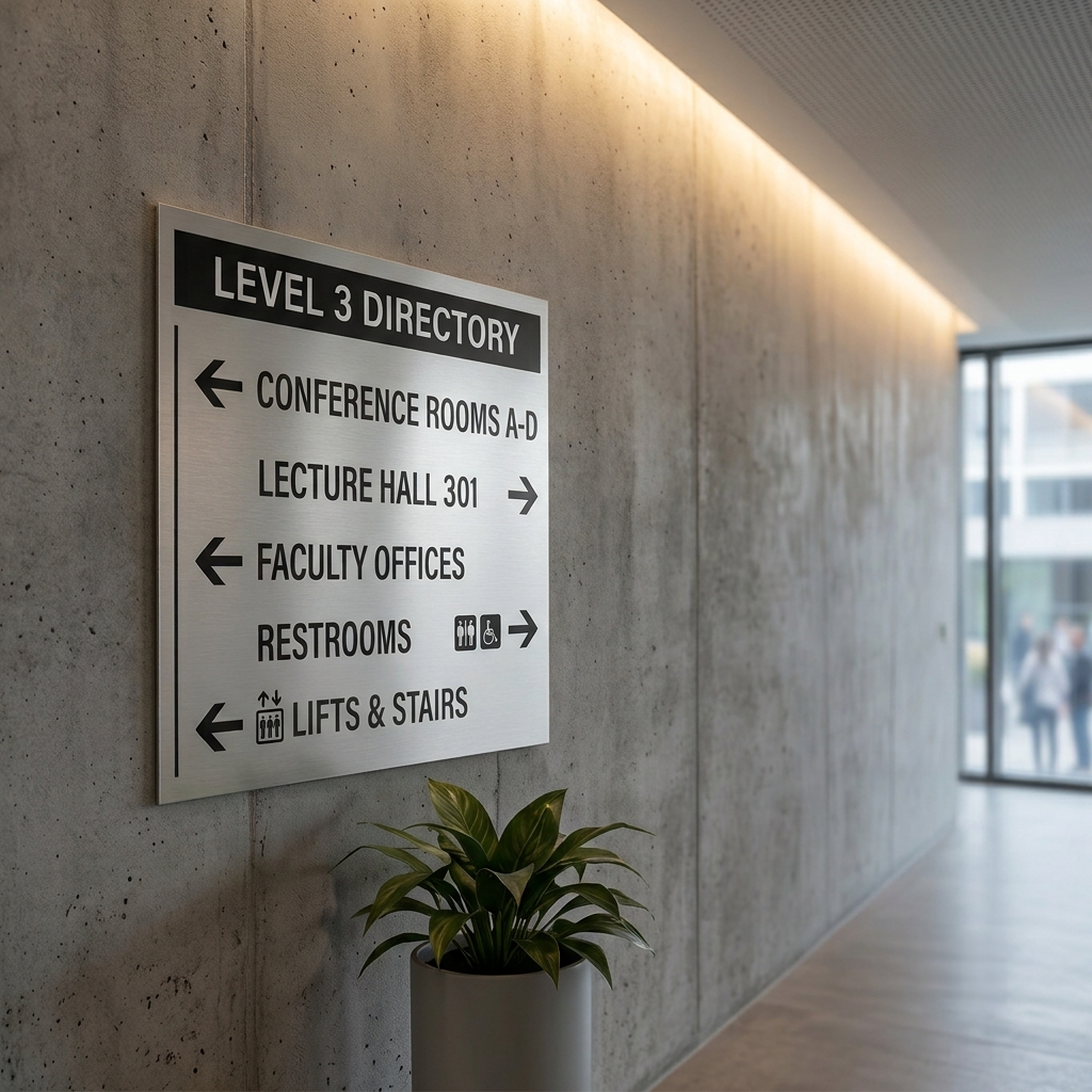 Rigid printed Dibond panel used for business signage