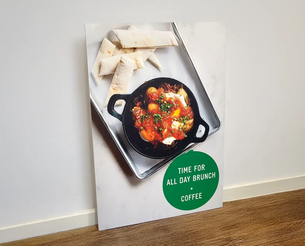 Printed Foamex board produced by Printmonster for business display use