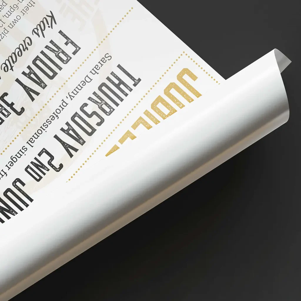 close up of a rolled poster printmonster cannock