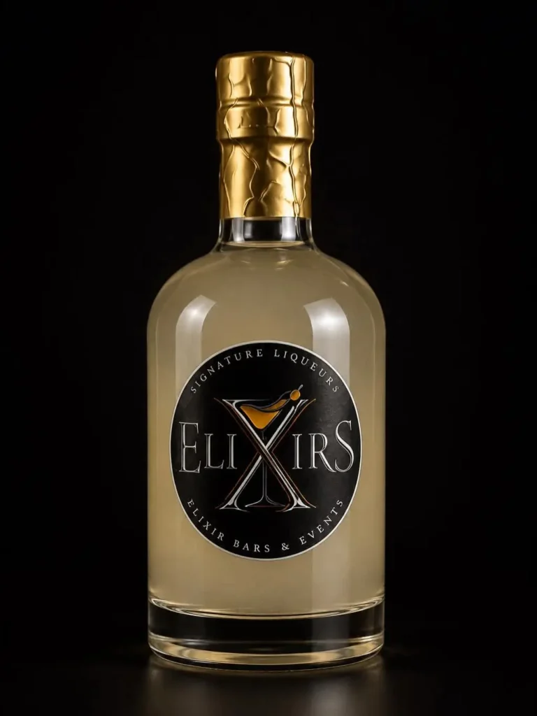 product label on a bottle